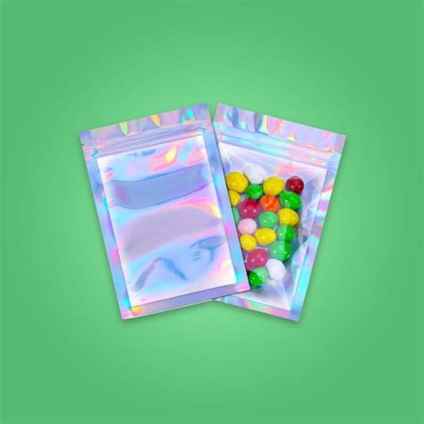 hologram gift bags|holographic mylar bags.